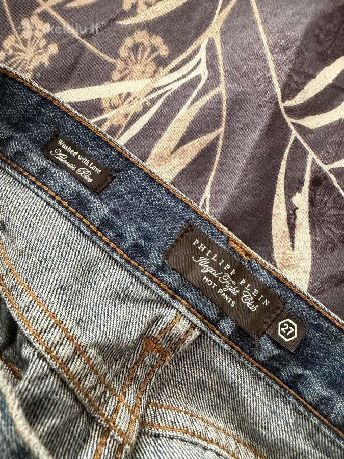 Originalūs Philipp Plein džinsiniai šortai - nuotraukos Nr. 7