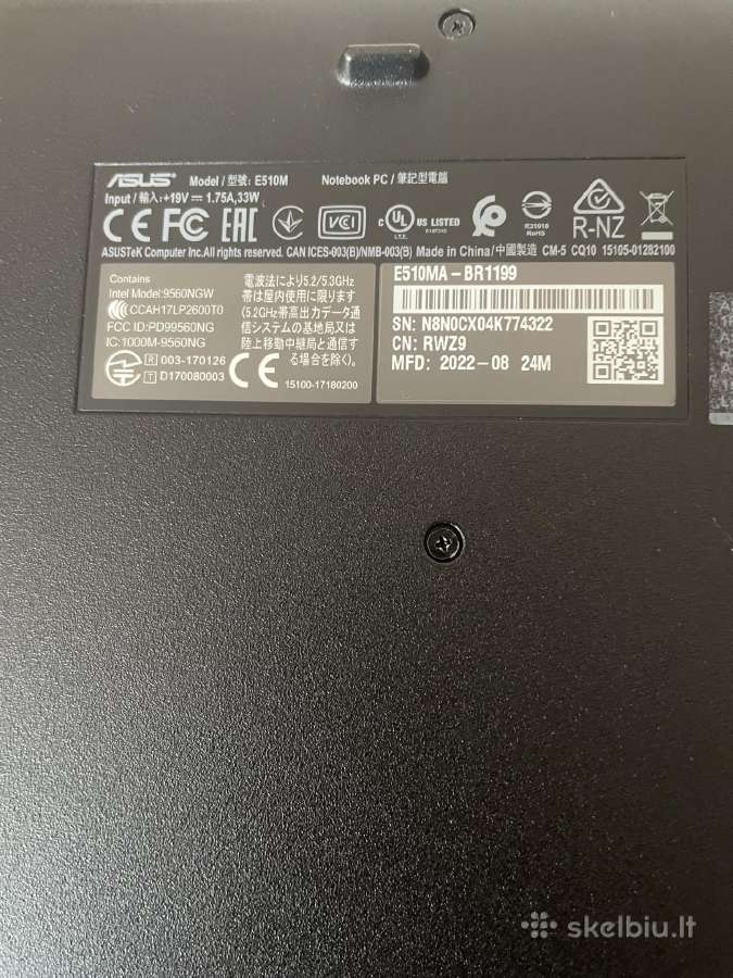Asus kompiuteris viva book e510m