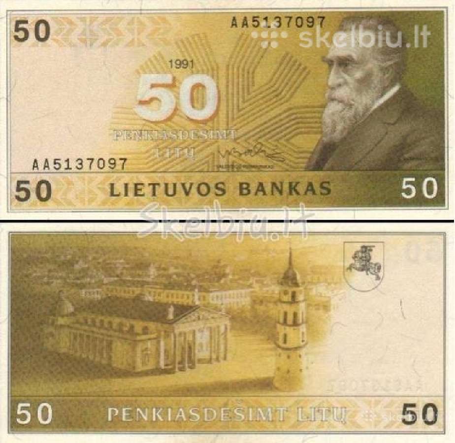 Pirksiu lietuvoje išleistus bonknotus - nuotraukos Nr. 2