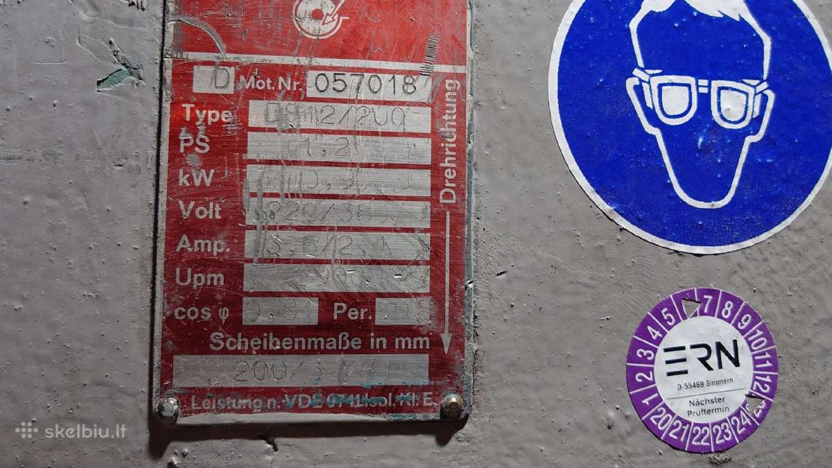 Vokiškas El. galąstuvas "šmirgelis" - nuotraukos Nr. 2