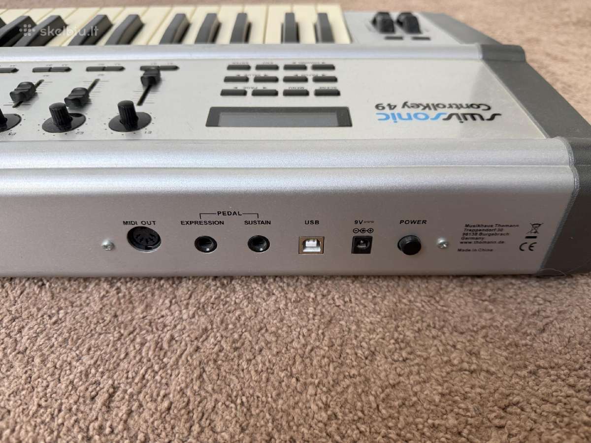 Swissonic Controlkey 49 Midi klaviatūra - nuotraukos Nr. 3