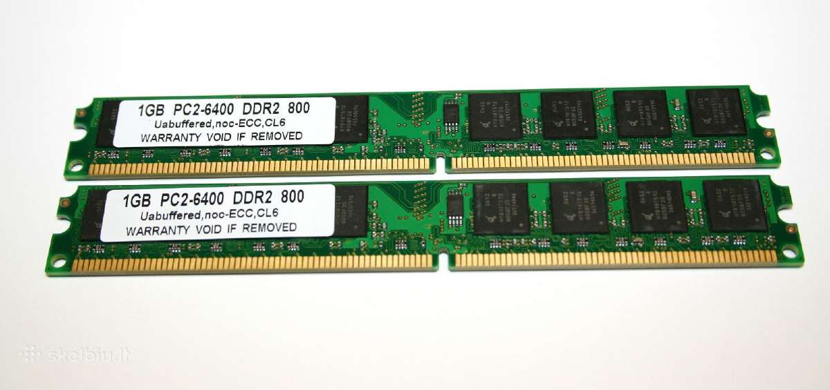 1, 2 GB 800 MHz Ddr2 RAM'ai stacionariems Pk