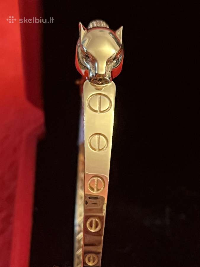 Prabangus išskirtinis auksinis Cartier Gepard žied - nuotraukos Nr. 19