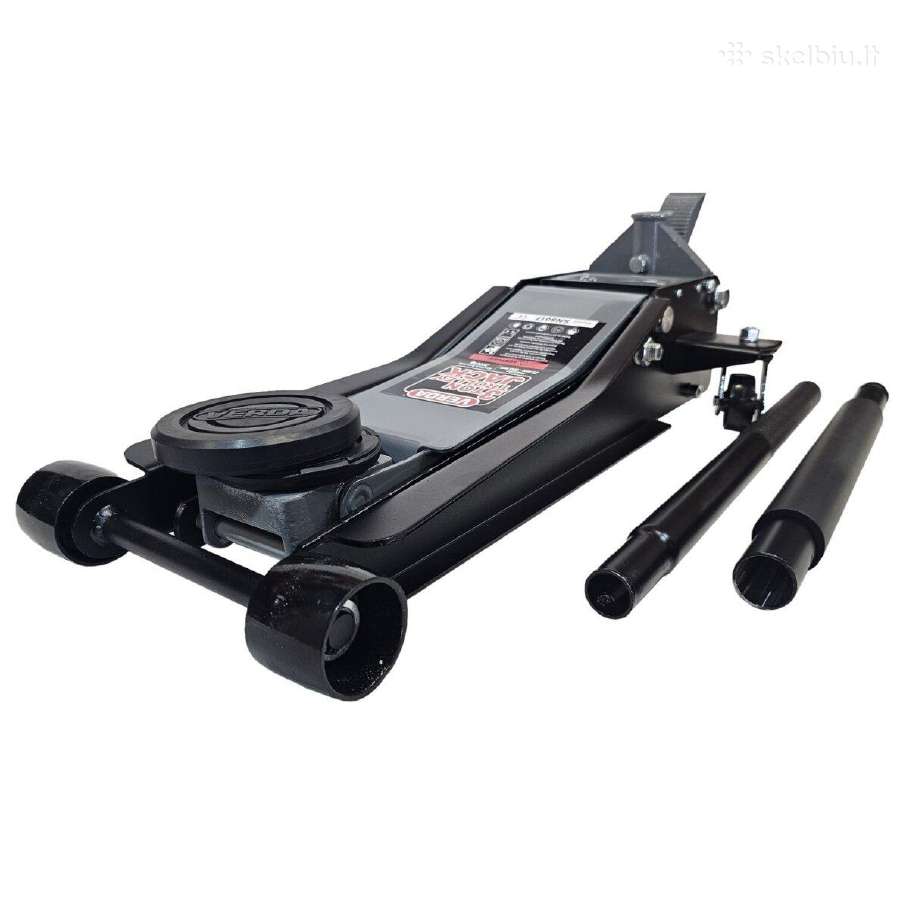 Domkratas su ratukais su pedalu 75-505mm, 3t