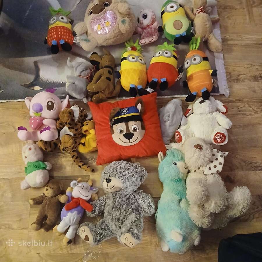 Minkšti 22 vaikiški žaislai kaina visų