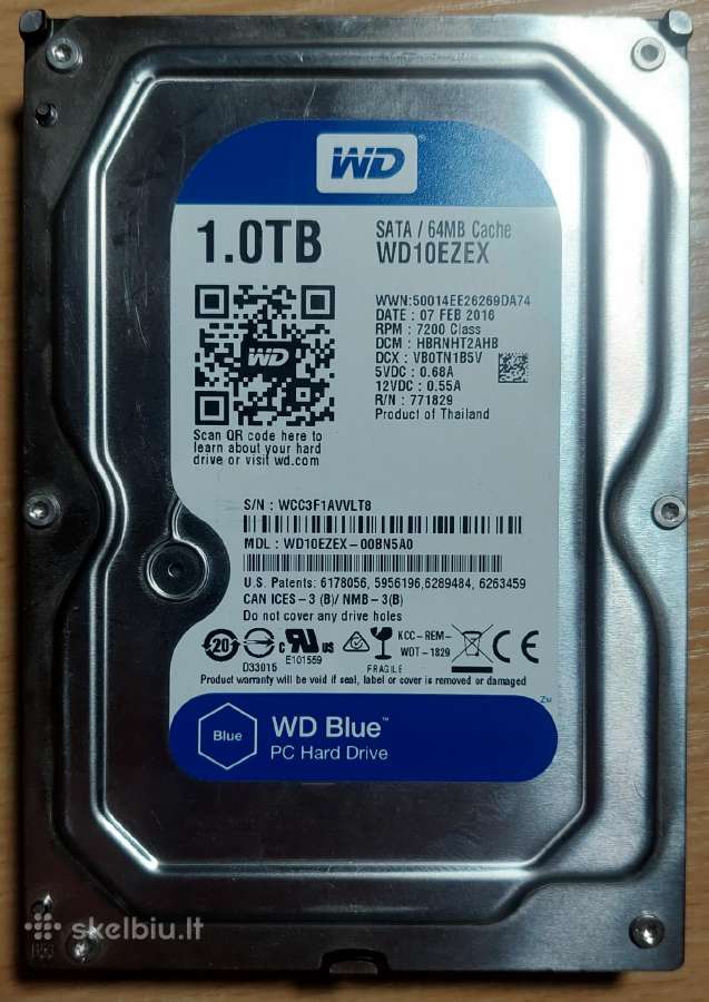 1tb Western Digital kietasis diskas