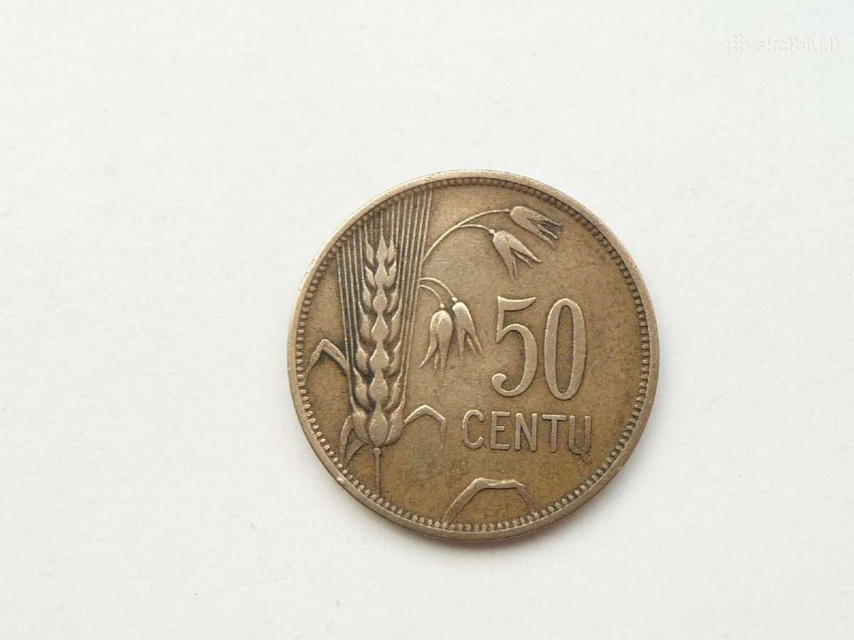 Tarpukario Lietuvos moneta 50 centų