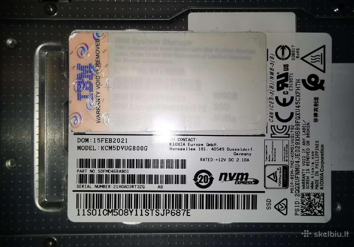 Serverinis U.2 Nvme SSD 800gb (Sed) diskas