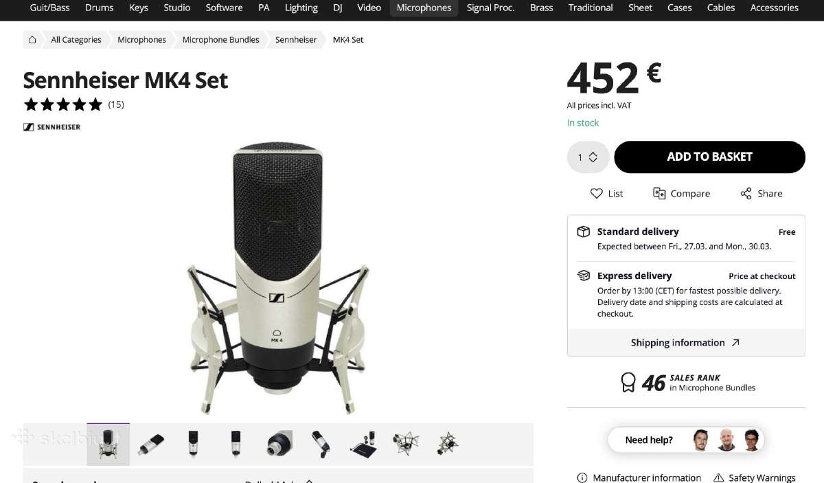 Sennheiser Mk 4 set - nuotraukos Nr. 3