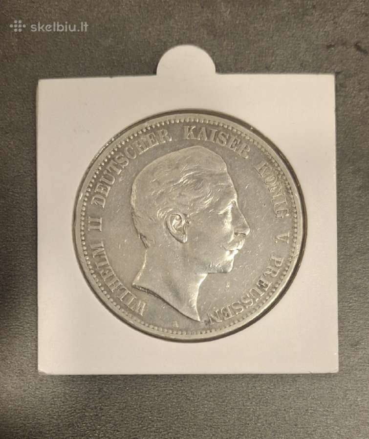 5 markės, Vokietija,sidabrinės monetos 1902,03,04 - nuotraukos Nr. 5