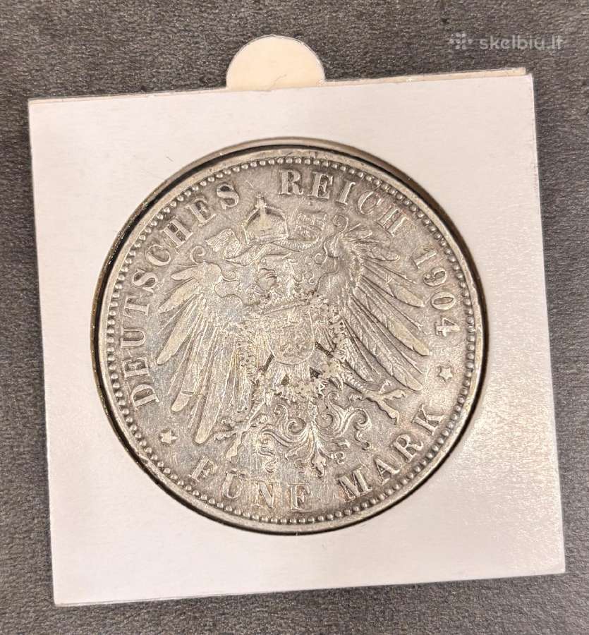 5 markės, Vokietija,sidabrinės monetos 1902,03,04 - nuotraukos Nr. 2