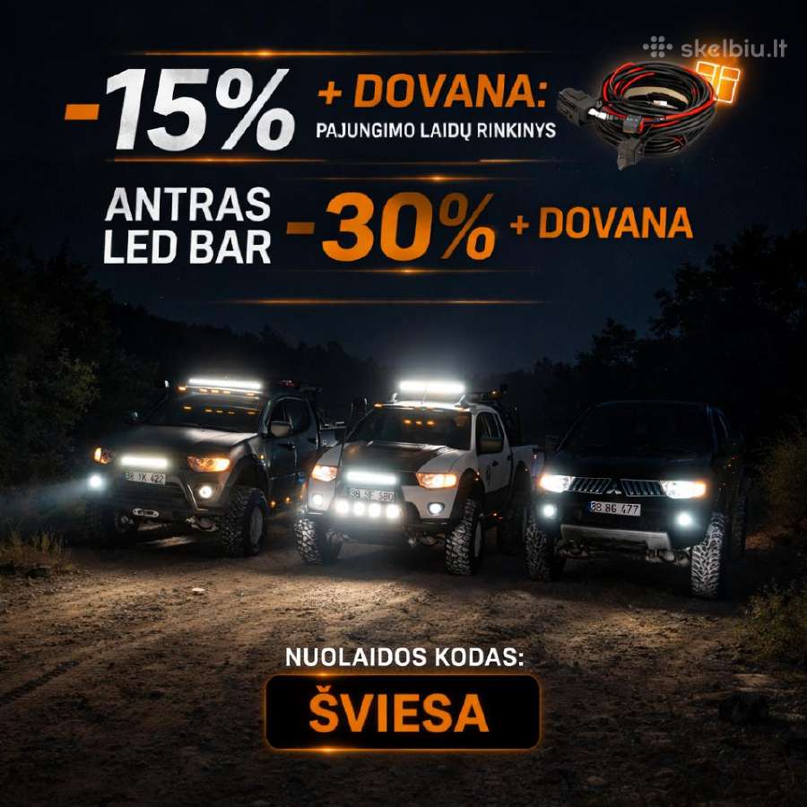 Akcija iki -30% LED Bar žibintai CE sertifikuoti
