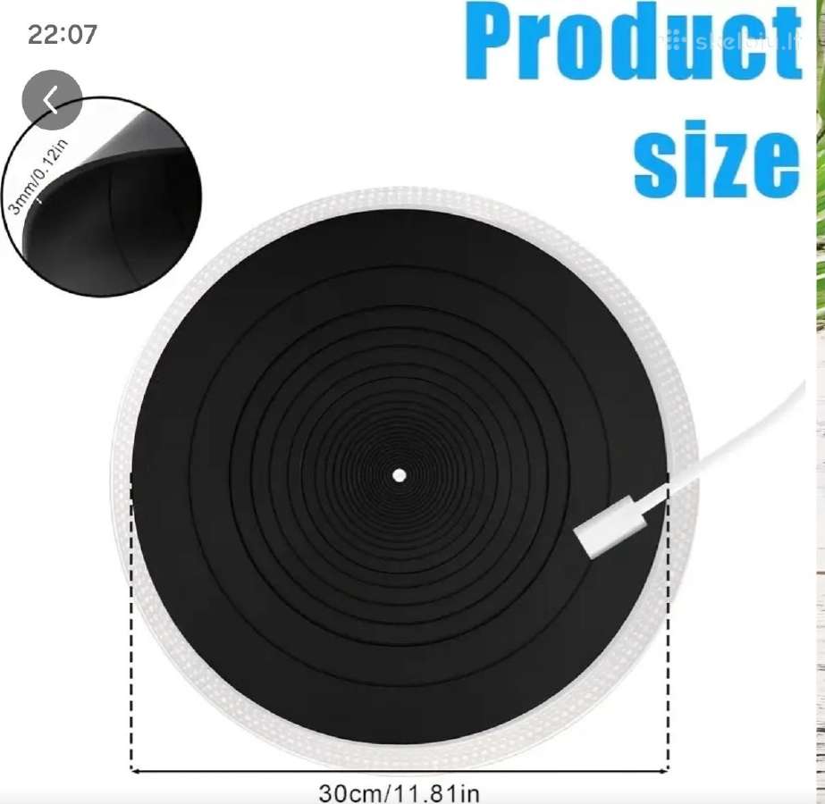 Silikoninis slipmat patefonui naujas - nuotraukos Nr. 7