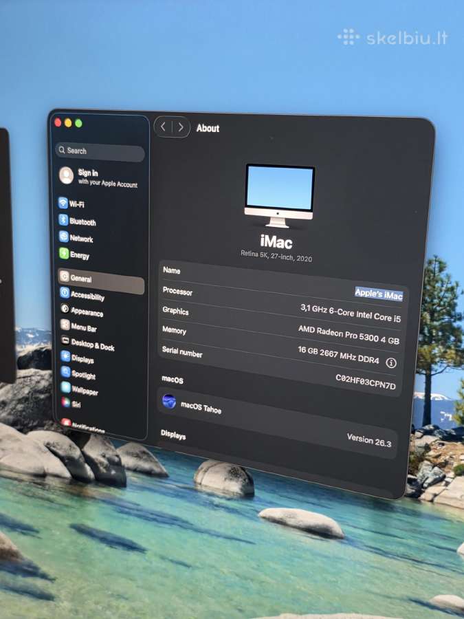 Apple iMac A2115 2020 metų, 27" 5k LED 16gb A1419 - nuotraukos Nr. 13