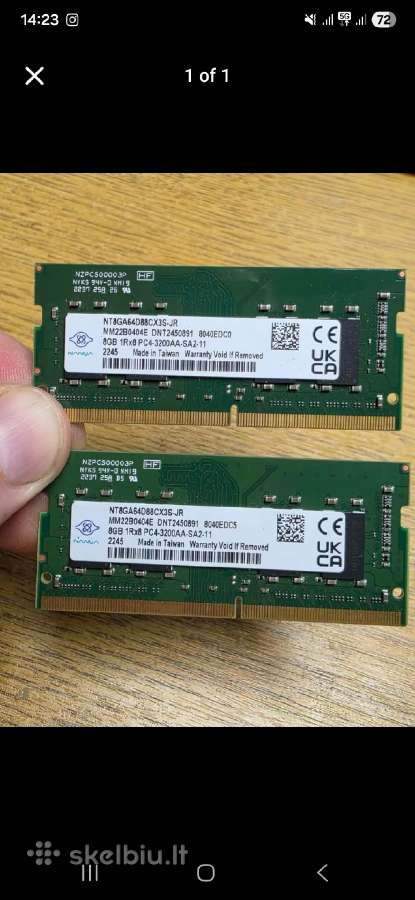 8gb Ddr3 Ddr4 Nesiojamo Kompiuterio Ramai SSD M.2 - nuotraukos Nr. 12