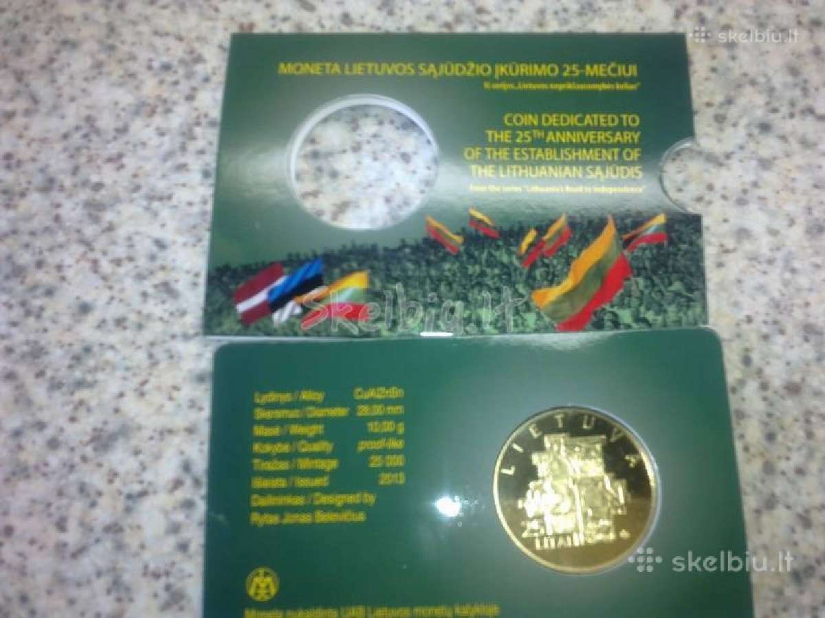 Siulau 25 litu. moneta 2013 m. kaina 15 euru - nuotraukos Nr. 5