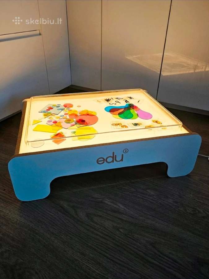 Edu2 žaidimų šviesos stalas su antstaliu