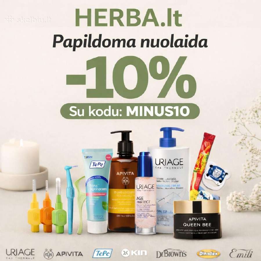 Herba nuolaidos kodas 10 proc. visam krepšeliui