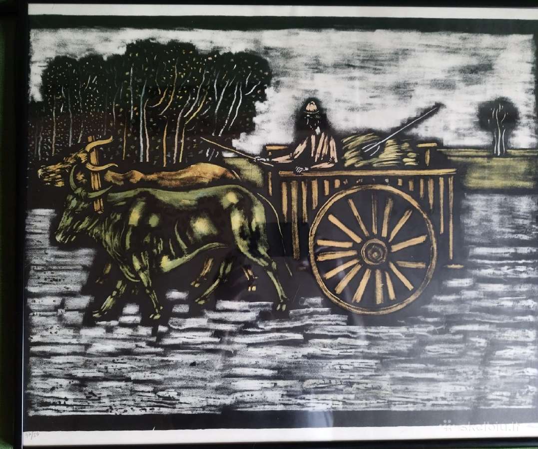 Vytauto Kasiulio pasirašyta litografija 47/50 - nuotraukos Nr. 2