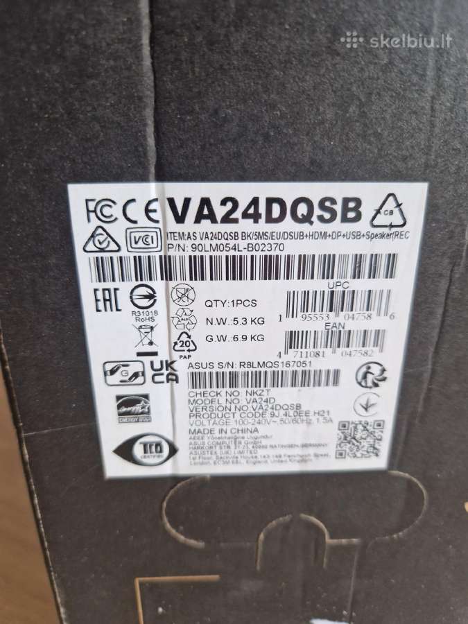 Naujas monitorius 24'' Asus Va24d - nuotraukos Nr. 3