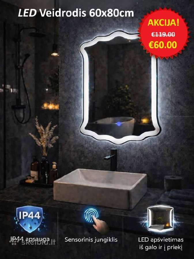 Premium LED veidrodis , LED veidrodziai pigiau - nuotraukos Nr. 5