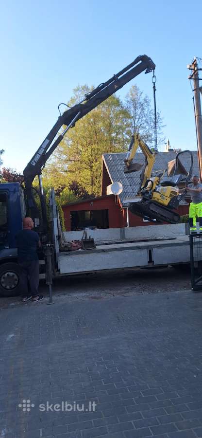 Pervežimas Sunkvežimiu su Kranu (Fiskaras) iki 6t