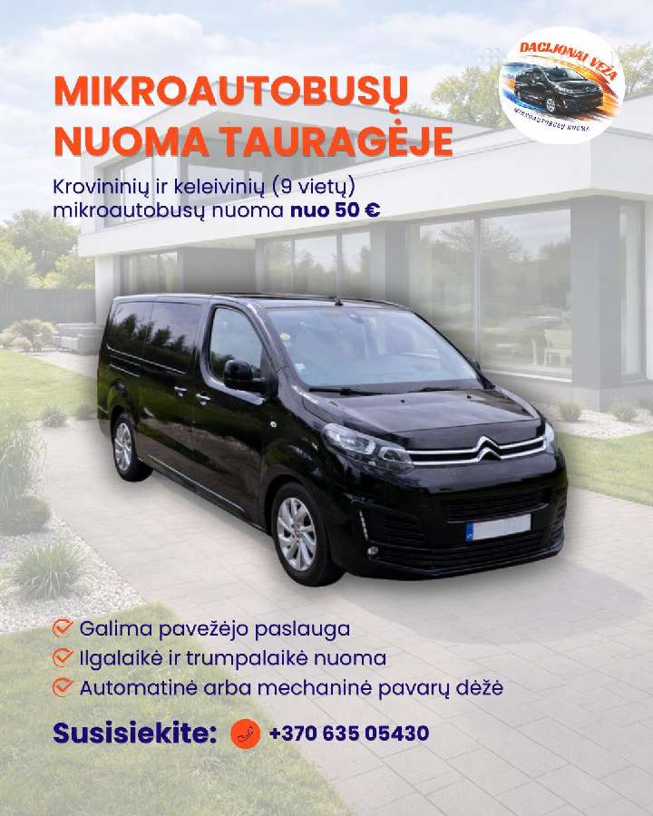 Mikroautobusų nuoma Tauragėje - nuotraukos Nr. 2
