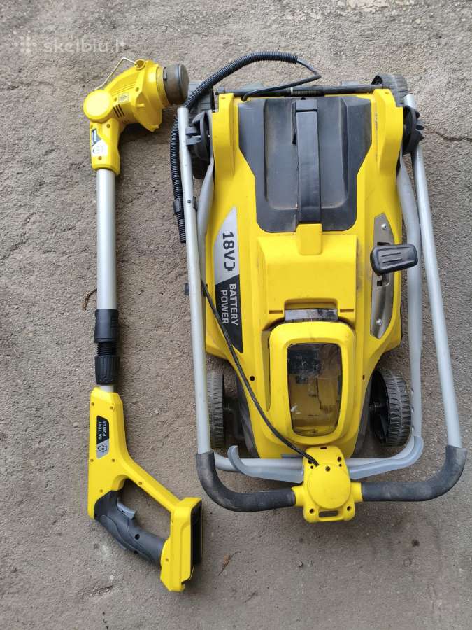 Karcher akumuliatorine vejapjove ir trimeris