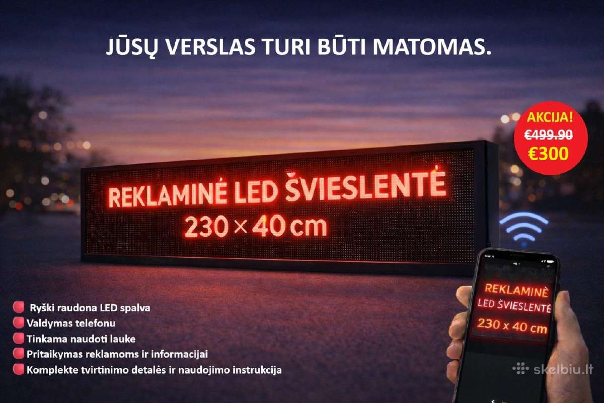 Reklaminės LED Švieslentės – Išpardavimas!