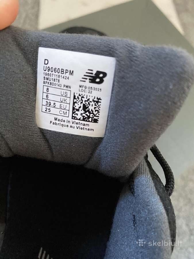 Nauji New Balance 9060 Black kedai - nuotraukos Nr. 5