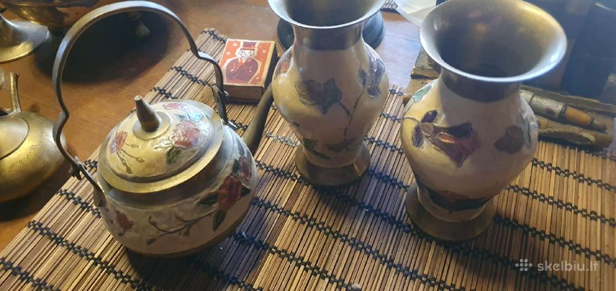 Vintažinis žalvario ir „cloisonn“ emalio - nuotraukos Nr. 2