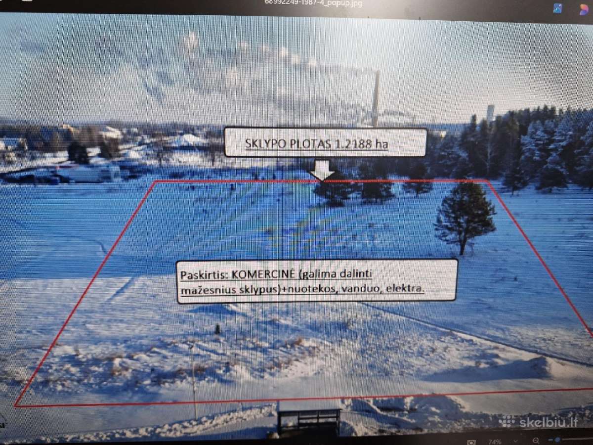 Parduodamas Komercinės Paskirties Sklypas Utenoje,