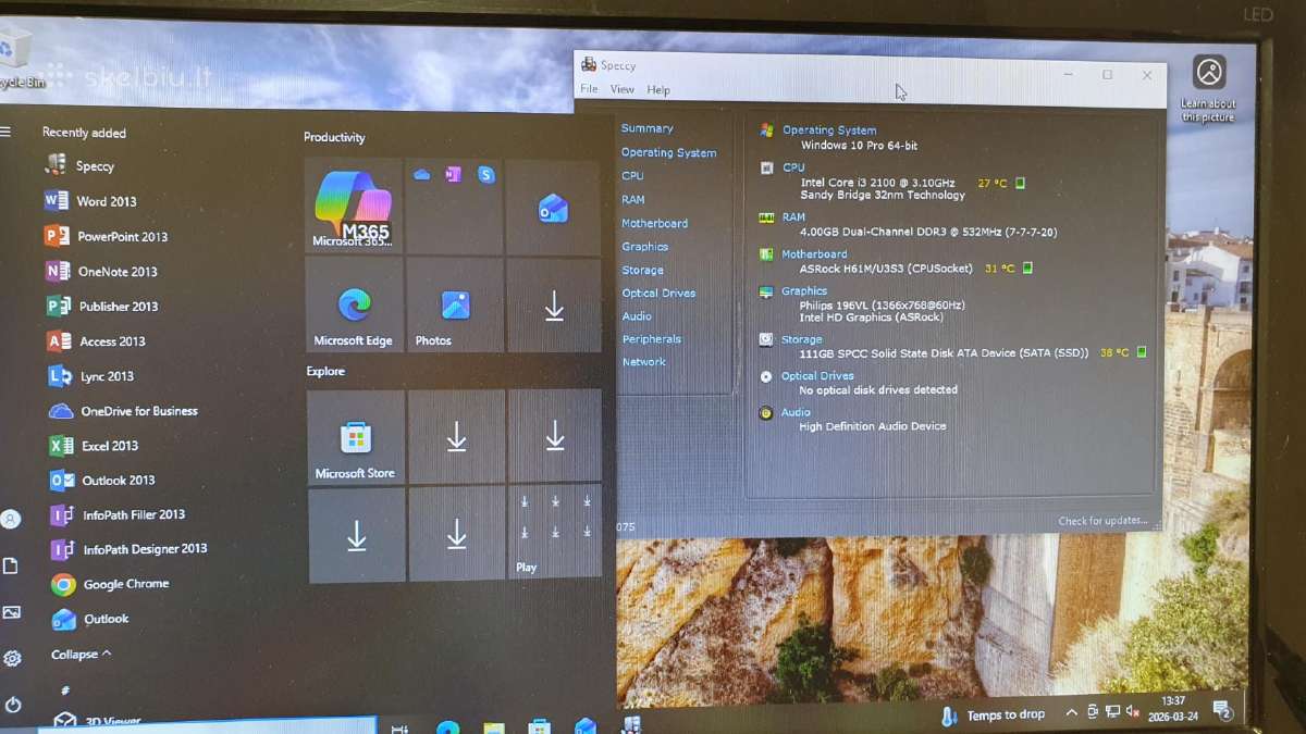 Kompiuteris: I3 4gb RAM SSD 112 GB - nuotraukos Nr. 8