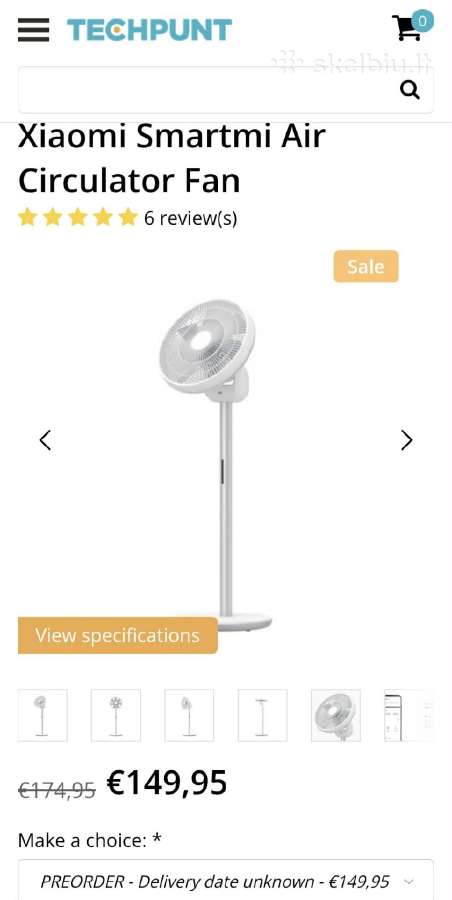 Xiomi smart 3 išmanus ventilaitorius naujas