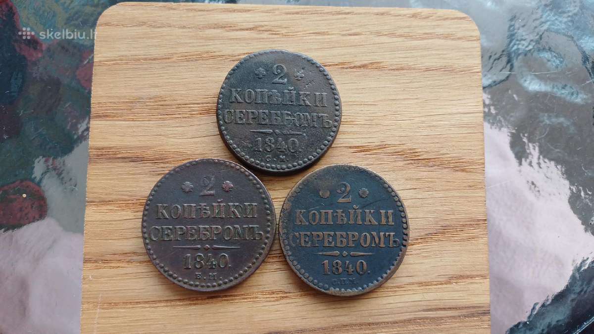 2 kapeikos 1840 Carine Rusija sk. kalyklos
