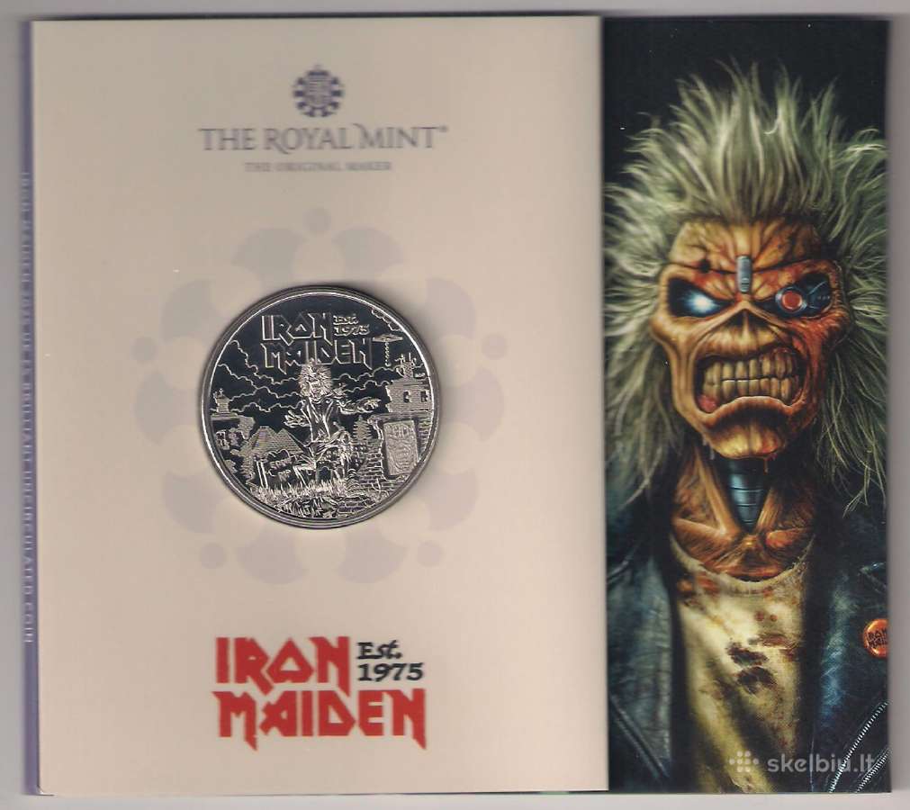 Muzikos legendos- Iron Maiden 2025 Jk 5£ Bu moneta