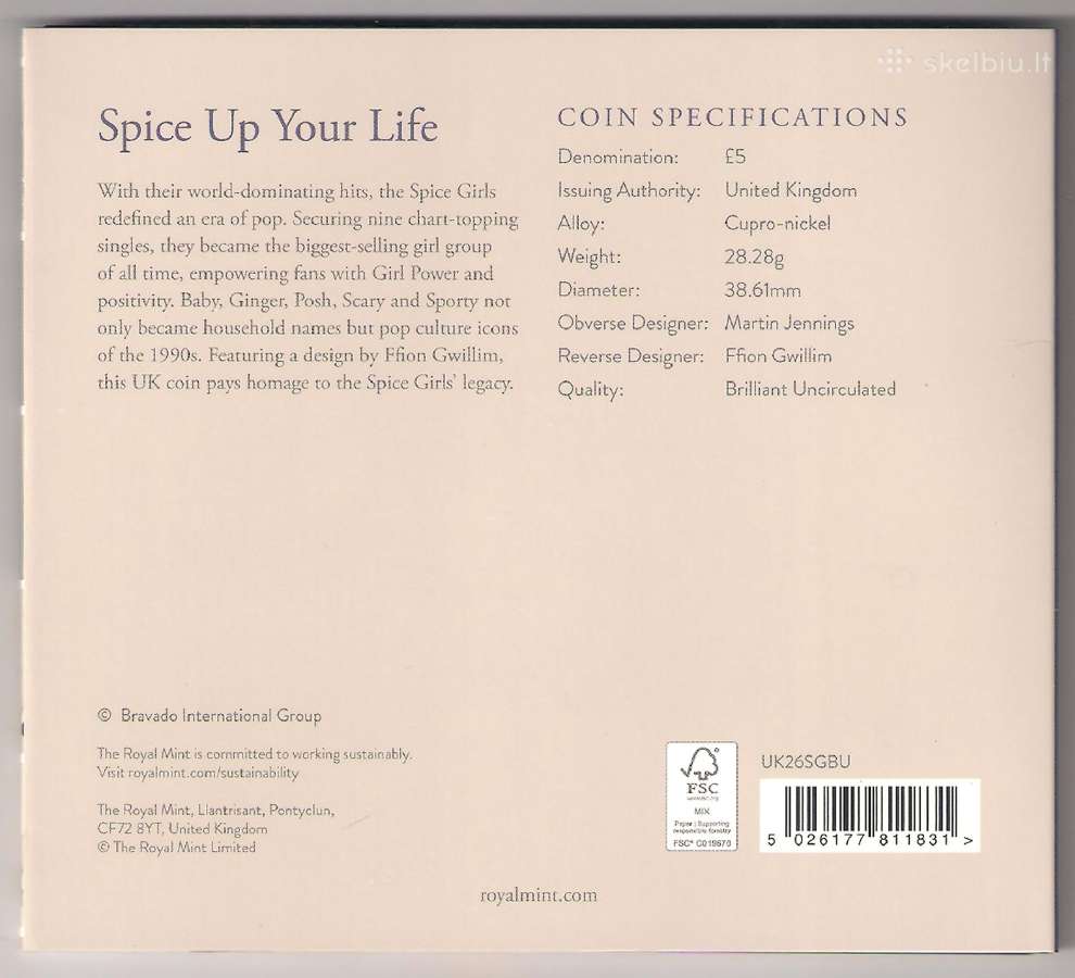 Muzikos legendos - Spice Girls 2026 5£ Bu Nuolaida - nuotraukos Nr. 2
