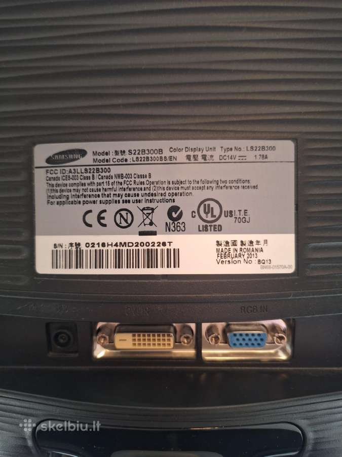 Samsung LED monitorius 22" S22b300b Full HD - nuotraukos Nr. 3