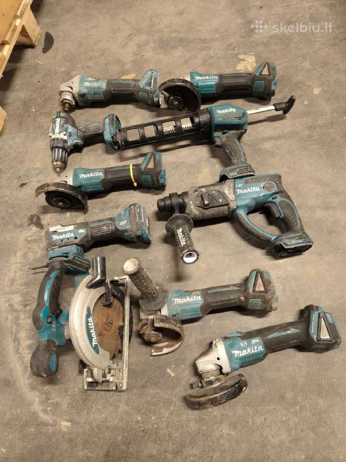 Makita akumuliatoriniai irankiai hilti festool