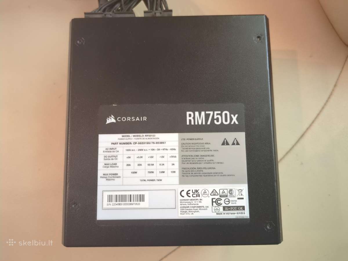 Corsair Rmx Series Rm750x 750 W, 80 Plus Gold