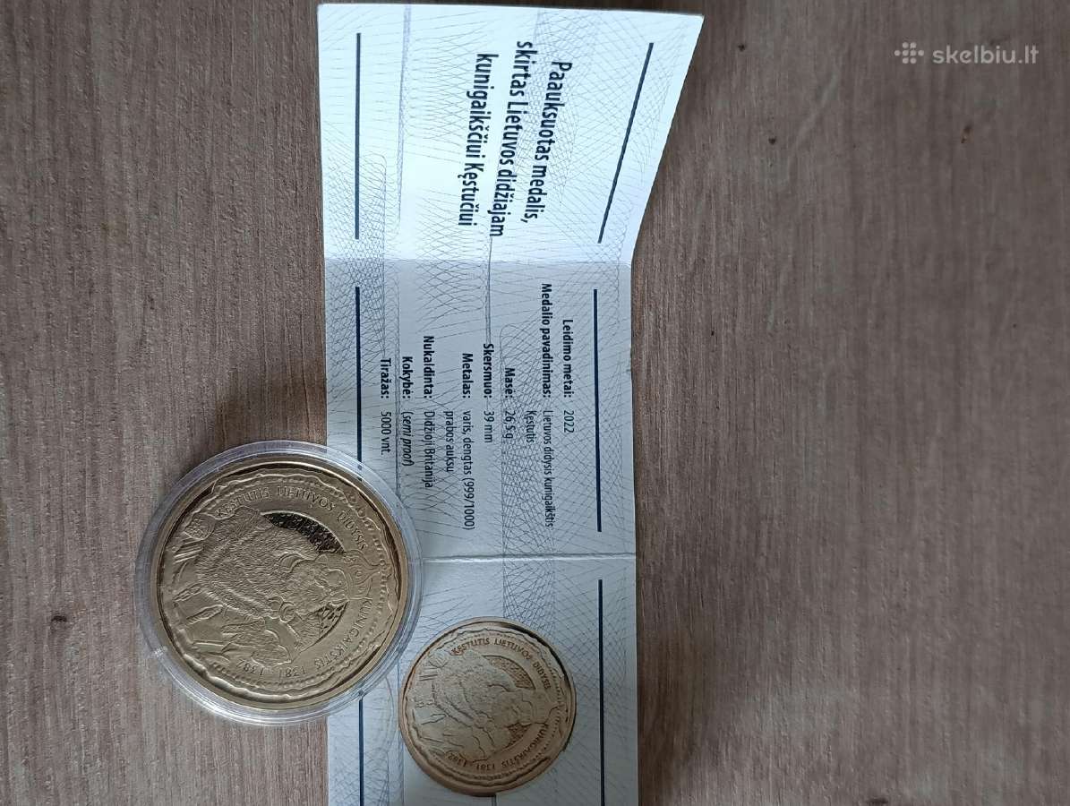 Monetarija paauksuoti medaliai - nuotraukos Nr. 9
