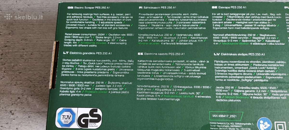Elektrinis grandiklis Parkside Pes 250 A1 - nuotraukos Nr. 5