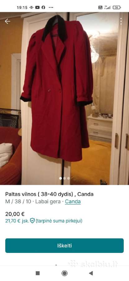 Raudoni natūralios odos bateliai, 37 dydis - nuotraukos Nr. 5