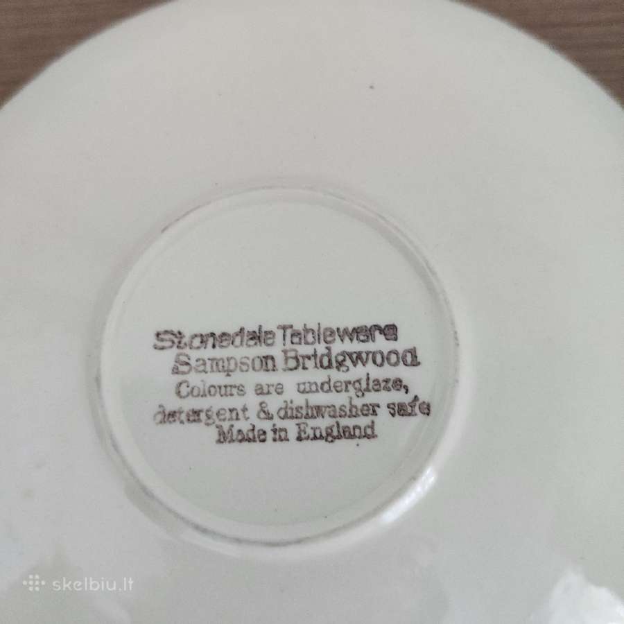 Porceliano lėkštelė su gėlėm kavos puodeliui 2 vnt - nuotraukos Nr. 7
