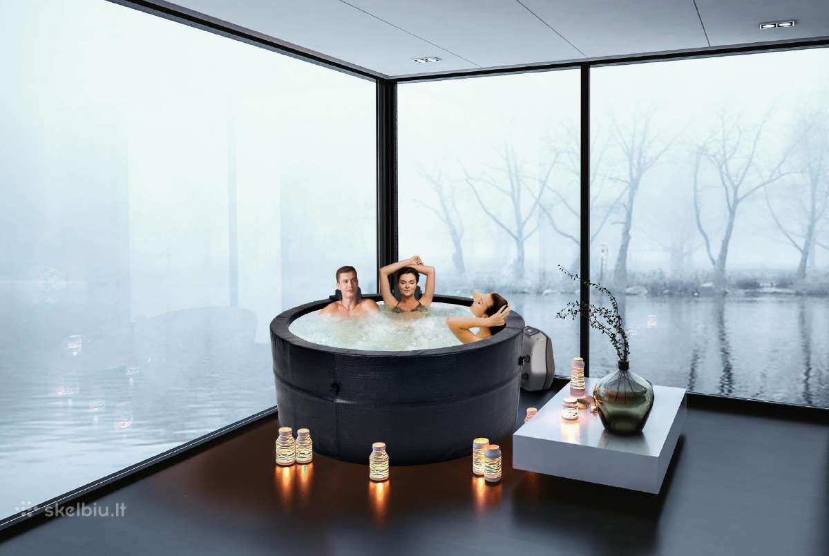 Karkasinis džakuzi Avenli Spa Osaka Black Leather - nuotraukos Nr. 2