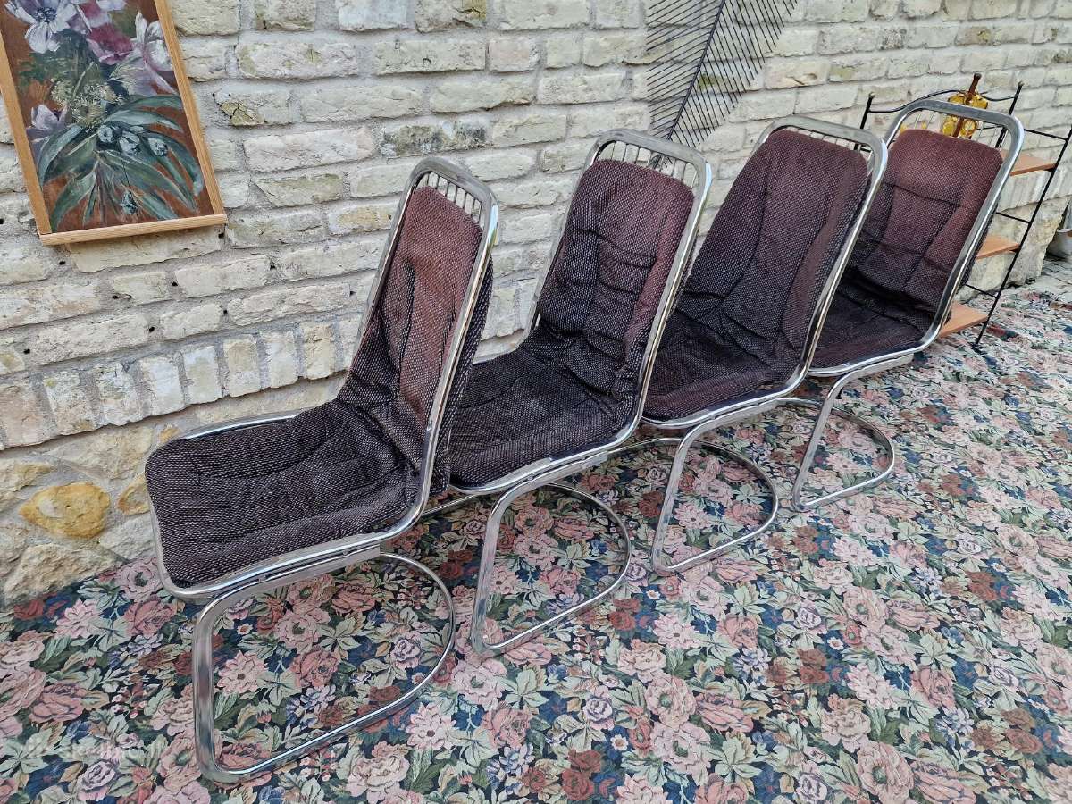 Vintažinės mid century Bauhaus st.chromo kėdės