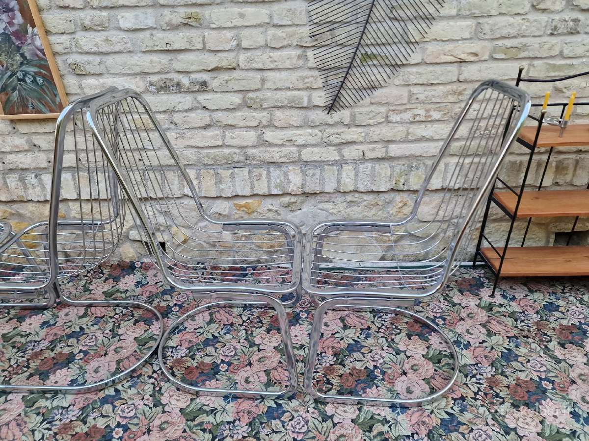 Vintažinės mid century Bauhaus st.chromo kėdės - nuotraukos Nr. 4
