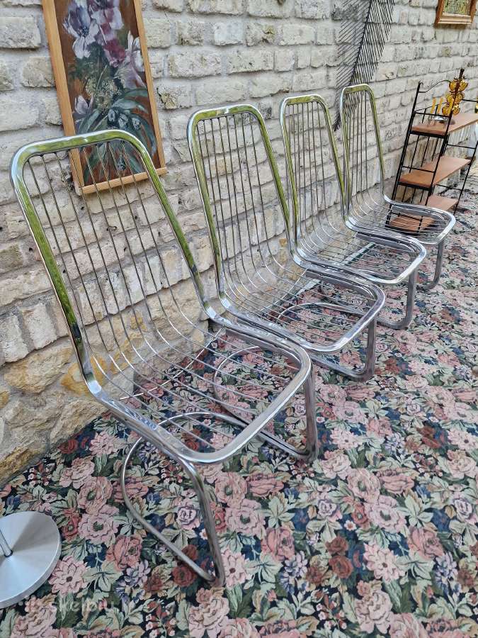 Vintažinės mid century Bauhaus st.chromo kėdės - nuotraukos Nr. 8