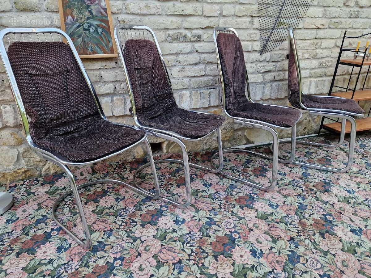 Vintažinės mid century Bauhaus st.chromo kėdės - nuotraukos Nr. 17