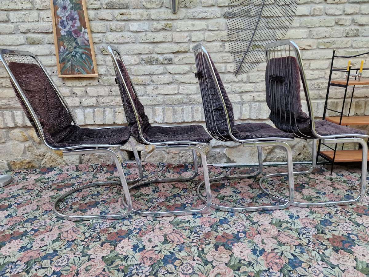 Vintažinės mid century Bauhaus st.chromo kėdės - nuotraukos Nr. 19